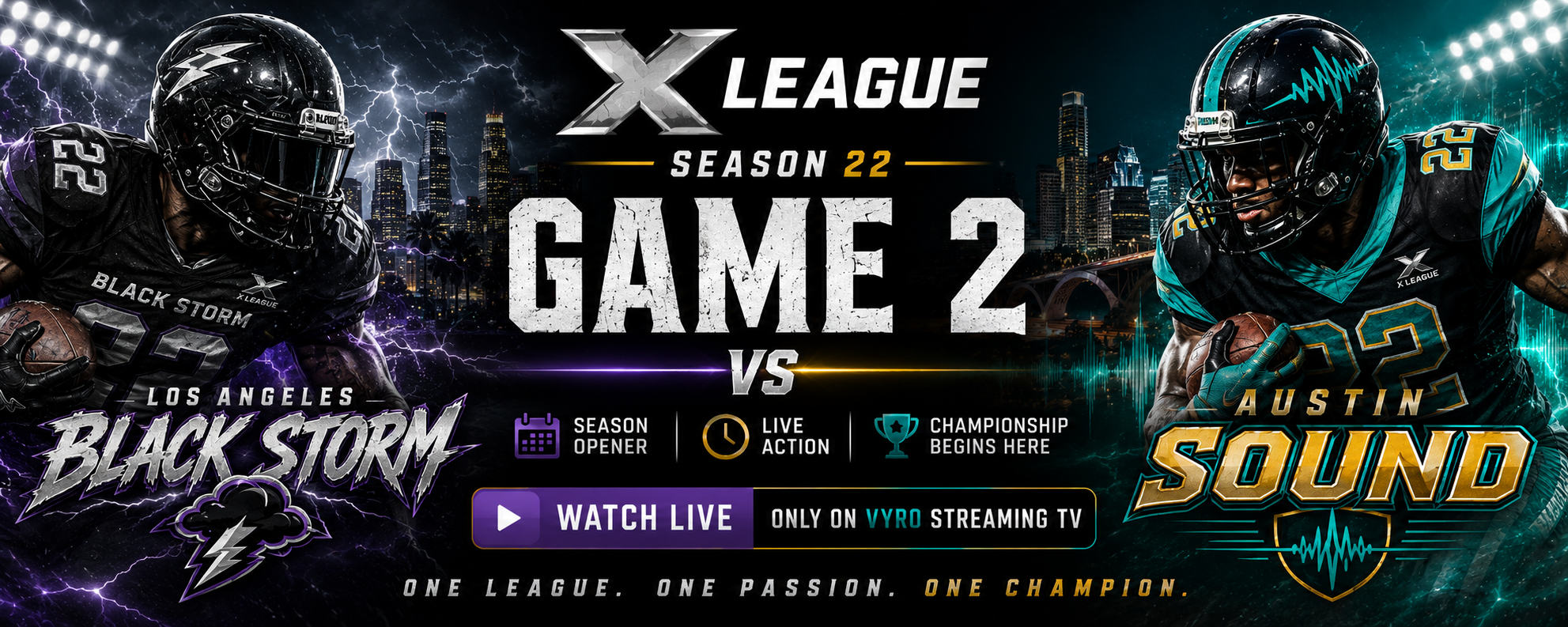 X League Los Angeles Black Storm vs Austin Sound